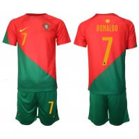 Portugal Cristiano Ronaldo #7 Fußballbekleidung Heimtrikot Kinder WM 2022 Kurzarm (+ kurze hosen)